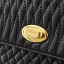 BALLY Hand Bag Leather Black Gold Auth YKZ1229-17