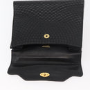 BALLY Hand Bag Leather Black Gold Auth YKZ1229-11