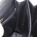 BALLY Hand Bag Leather Black Gold Auth YKZ1229-19