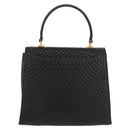 BALLY Hand Bag Leather Black Gold Auth YKZ1229-2