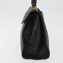 BALLY Hand Bag Leather Black Gold Auth YKZ1229-3