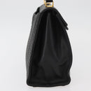 BALLY Hand Bag Leather Black Gold Auth YKZ1229-4