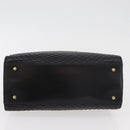 BALLY Hand Bag Leather Black Gold Auth YKZ1229-5