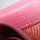 Miu Miu Chain Shoulder Wallet Leather Pink Gold Auth YKZ1230A-23