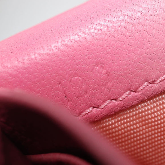Miu Miu Chain Shoulder Wallet Leather Pink Gold Auth YKZ1230A