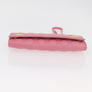 Miu Miu Chain Shoulder Wallet Leather Pink Gold Auth YKZ1230A-9