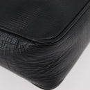 CELINE Circle Shoulder Bag Leather Black Gold Auth YKZ1232A-9