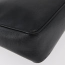 CELINE Circle Shoulder Bag Leather Black Gold Auth YKZ1232A-15