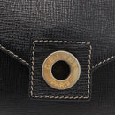 CELINE Circle Shoulder Bag Leather Black Gold Auth YKZ1232A-17