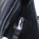 CELINE Circle Shoulder Bag Leather Black Gold Auth YKZ1232A-19