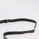 CELINE Circle Shoulder Bag Leather Black Gold Auth YKZ1232A-8