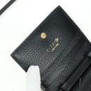 GUCCI Horsebit Shoulder Wallet Leather Adidas Black Gold 702248 Auth YKZ1233M-22