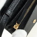 GUCCI Horsebit Shoulder Wallet Leather Adidas Black Gold 702248 Auth YKZ1233M-24