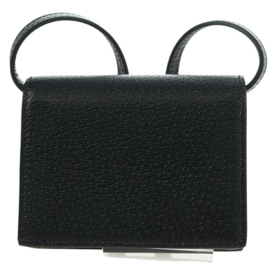 GUCCI Horsebit Shoulder Wallet Leather Adidas Black Gold 702248 Auth YKZ1233M - 0