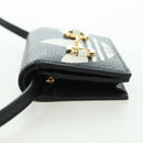 GUCCI Horsebit Shoulder Wallet Leather Adidas Black Gold 702248 Auth YKZ1233M-3