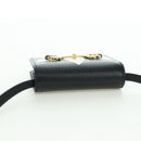 GUCCI Horsebit Shoulder Wallet Leather Adidas Black Gold 702248 Auth YKZ1233M-6