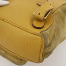 GUCCI Bamboo Backpack Suede Yellow Gold 003 1705 0030 Auth YKZ1234-17