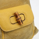 GUCCI Bamboo Backpack Suede Yellow Gold 003 1705 0030 Auth YKZ1234-18