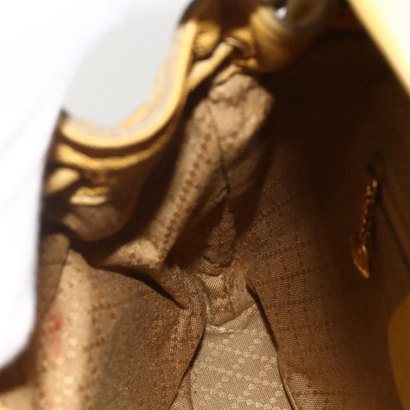 GUCCI Bamboo Backpack Suede Yellow Gold 003 1705 0030 Auth YKZ1234