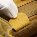 GUCCI Bamboo Backpack Suede Yellow Gold 003 1705 0030 Auth YKZ1234-12