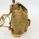 GUCCI Bamboo Backpack Suede Yellow Gold 003 1705 0030 Auth YKZ1234-3
