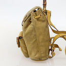GUCCI Bamboo Backpack Suede Yellow Gold 003 1705 0030 Auth YKZ1234-4