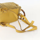 GUCCI Bamboo Backpack Suede Yellow Gold 003 1705 0030 Auth YKZ1234-9