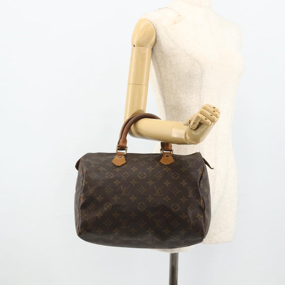 LOUIS VUITTON Monogram Speedy 30 Hand Bag M41526 LV Auth YKZ1235