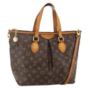 LOUIS VUITTON Monogram Palermo PM Draagtas M40145 LV Auth YKZ1236-1