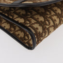 Christian Dior Trotter Canvas Shoulder Bag Beige Gold Auth YKZ1238A-10