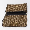 Christian Dior Trotter Canvas Shoulder Bag Beige Gold Auth YKZ1238A-15