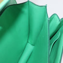 CELINE Classic Box Shoulder Bag Leather Green Gold Auth YKZ1239A-18