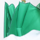 CELINE Classic Box Shoulder Bag Leather Green Gold Auth YKZ1239A-19