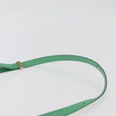 CELINE Classic Box Shoulder Bag Leather Green Gold Auth YKZ1239A-8