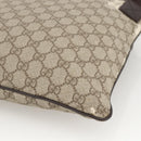 GUCCI GG Supreme Shoulder Bag PVC Beige Silver 141198 Auth YKZ124-16