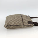 GUCCI GG Supreme Shoulder Bag PVC Beige Silver 141198 Auth YKZ124-4