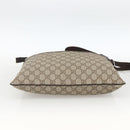 GUCCI GG Supreme Shoulder Bag PVC Beige Silver 141198 Auth YKZ124-5