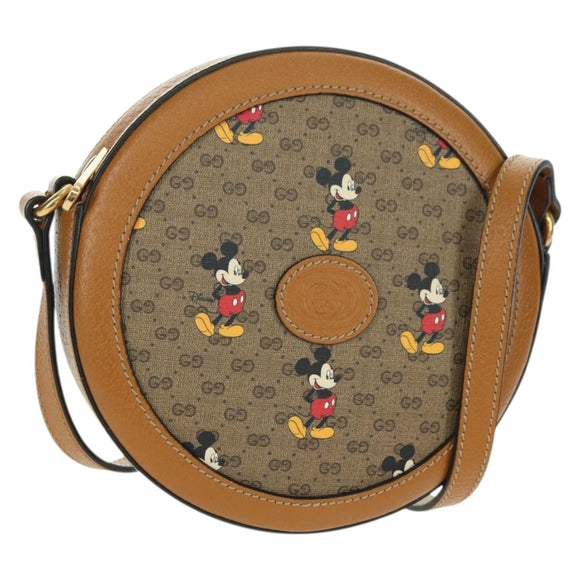 GUCCI Micro GG Supreme Disney Collaboration Bag PVC Beige 603938 Auth YKZ1245M
