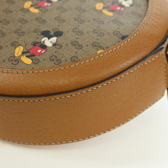 GUCCI Micro GG Supreme Disney Collaboration Bag PVC Beige 603938 Auth YKZ1245M