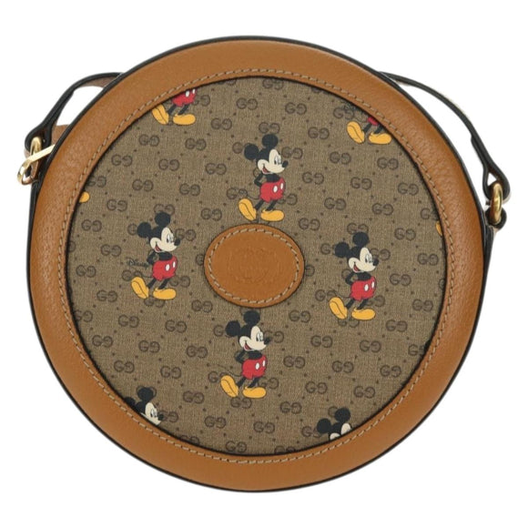 GUCCI Micro GG Supreme Disney Collaboration Bag PVC Beige 603938 Auth YKZ1245M