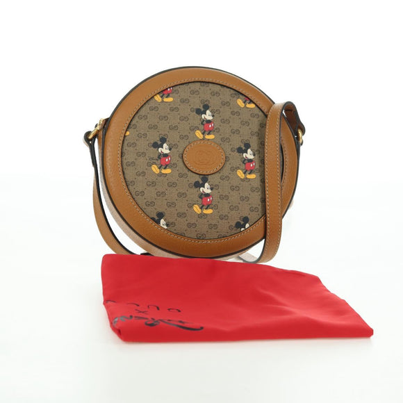GUCCI Micro GG Supreme Disney Collaboration Bag PVC Beige 603938 Auth YKZ1245M
