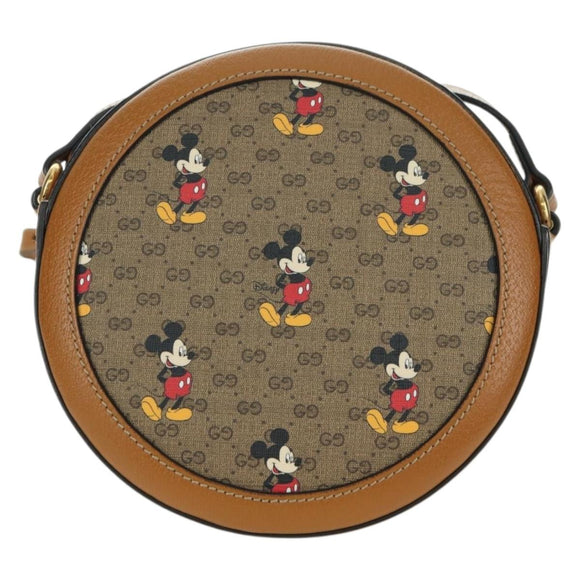 GUCCI Micro GG Supreme Disney Collaboration Bag PVC Beige 603938 Auth YKZ1245M