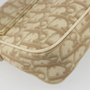 Christian Dior Trotter Canvas Shoulder Bag PVC Beige Silver Auth YKZ1249A-17