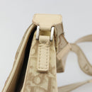 Christian Dior Trotter Canvas Shoulder Bag PVC Beige Silver Auth YKZ1249A-9