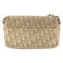 Christian Dior Trotter Canvas Shoulder Bag PVC Beige Silver Auth YKZ1249A-2