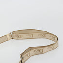 Christian Dior Trotter Canvas Shoulder Bag PVC Beige Silver Auth YKZ1249A-8