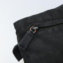 PRADA Shoulder Bag Nylon Black Silver Auth YKZ125-18