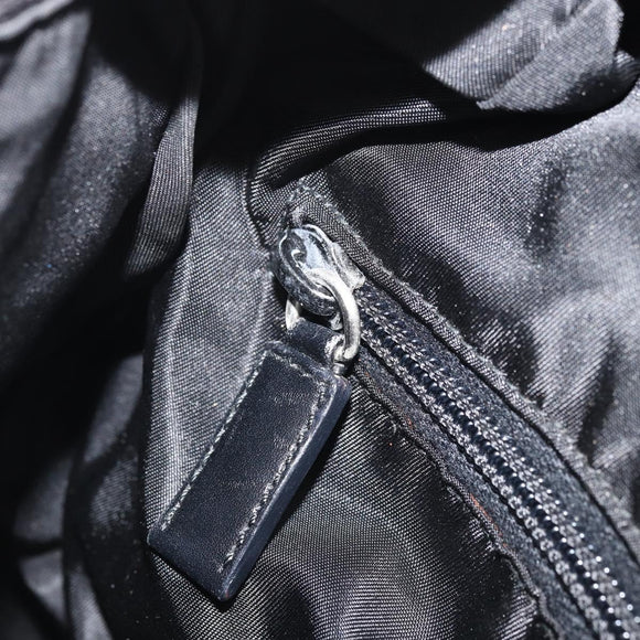 PRADA Shoulder Bag Nylon Black Silver Auth YKZ125