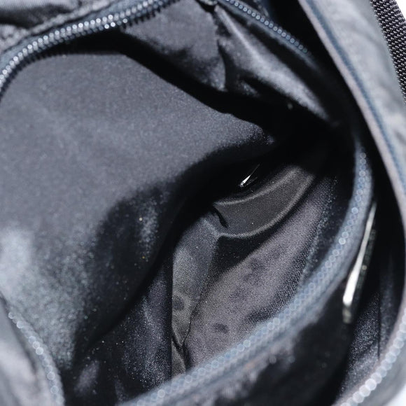 PRADA Shoulder Bag Nylon Black Silver Auth YKZ125