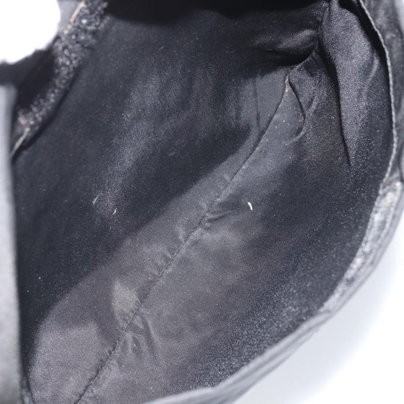 PRADA Shoulder Bag Nylon Black Silver Auth YKZ125